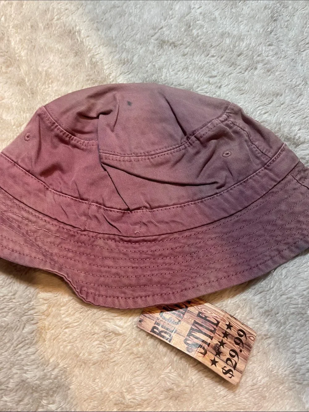 Clearwater Beach Florida Bucket Hat - Dusty Mauve NWT